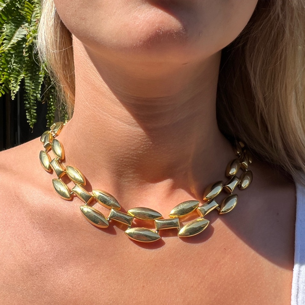 Vintage Gold Tone Chain Necklace